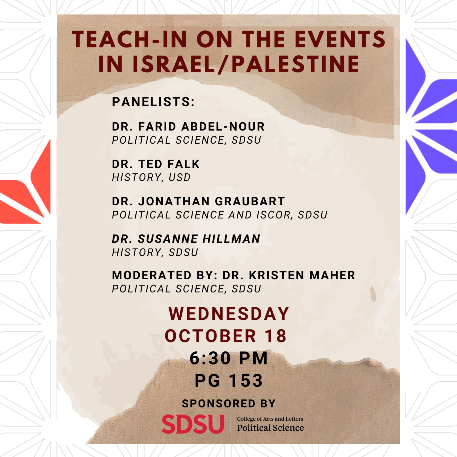 Teach-in on the Events in Israel/Palestine